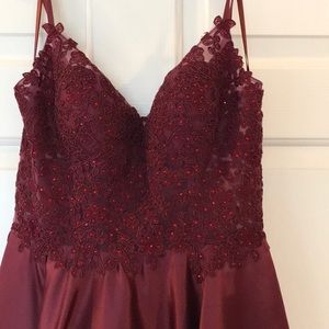 Burgundy/Maroon Gown SZ M